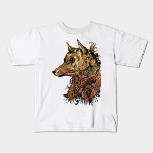 Snarky Wolf Head Kids T-Shirt